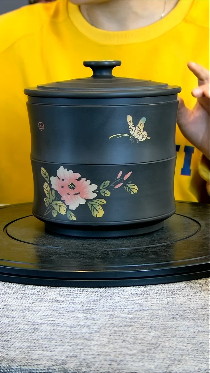 【闪购商品】建水全手工紫陶茶罐182