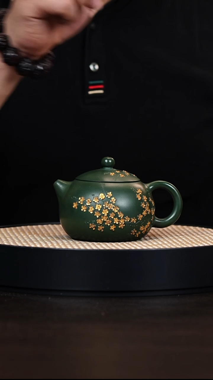 茶壶紫砂西施 绿泥