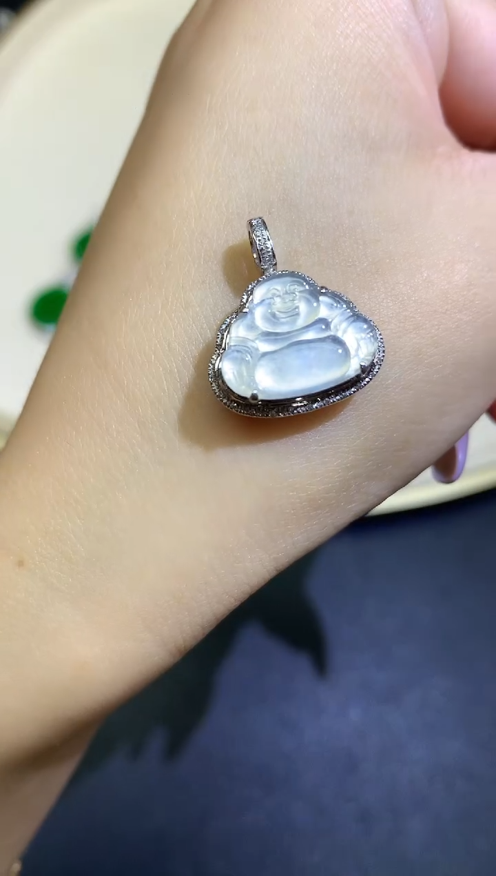 翡翠18K金镶嵌吊坠(不含链)吊坠A89|2980