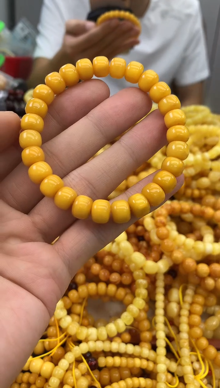 裸石蜜蜡未镶嵌手串