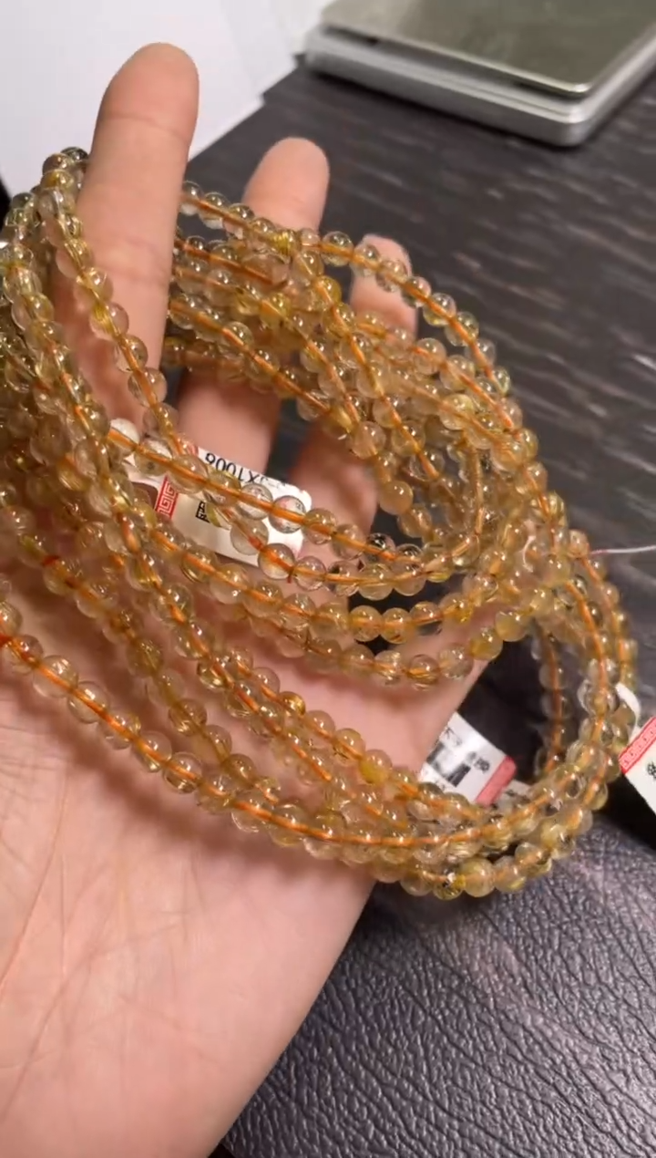 水晶手链未镶嵌5±/x-241【钛晶三圈多样性发一