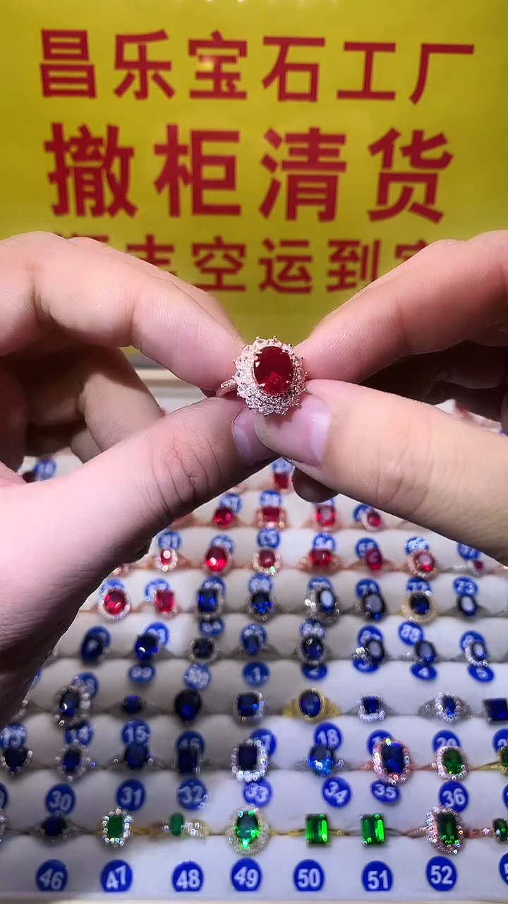 【闪购商品】红宝石戒指银S925镶嵌111111