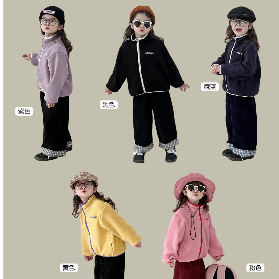 春秋儿童打底外穿上衣男女童毛毛外套宝宝保暖内搭