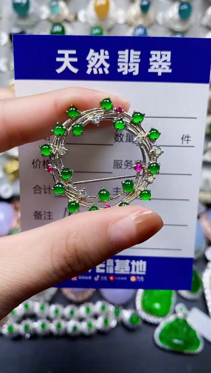 【闪购商品】翡翠颈饰银S925镶嵌0191