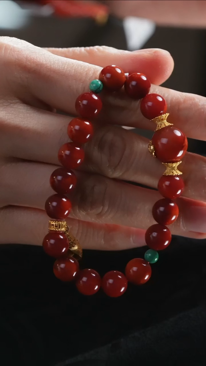 【闪购商品】南红玛瑙手串未镶嵌设计@@SJC1647A
