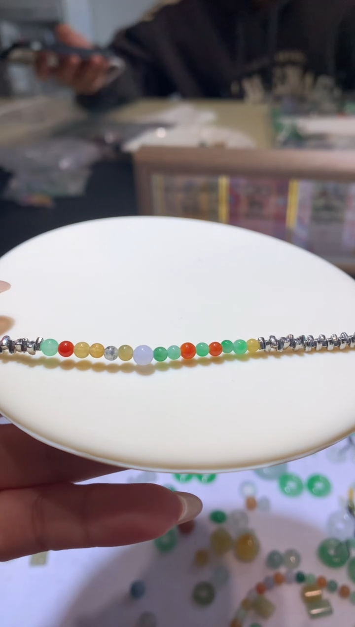 【闪购商品】定制翡翠未镶嵌3.5*一组珠子980+98
