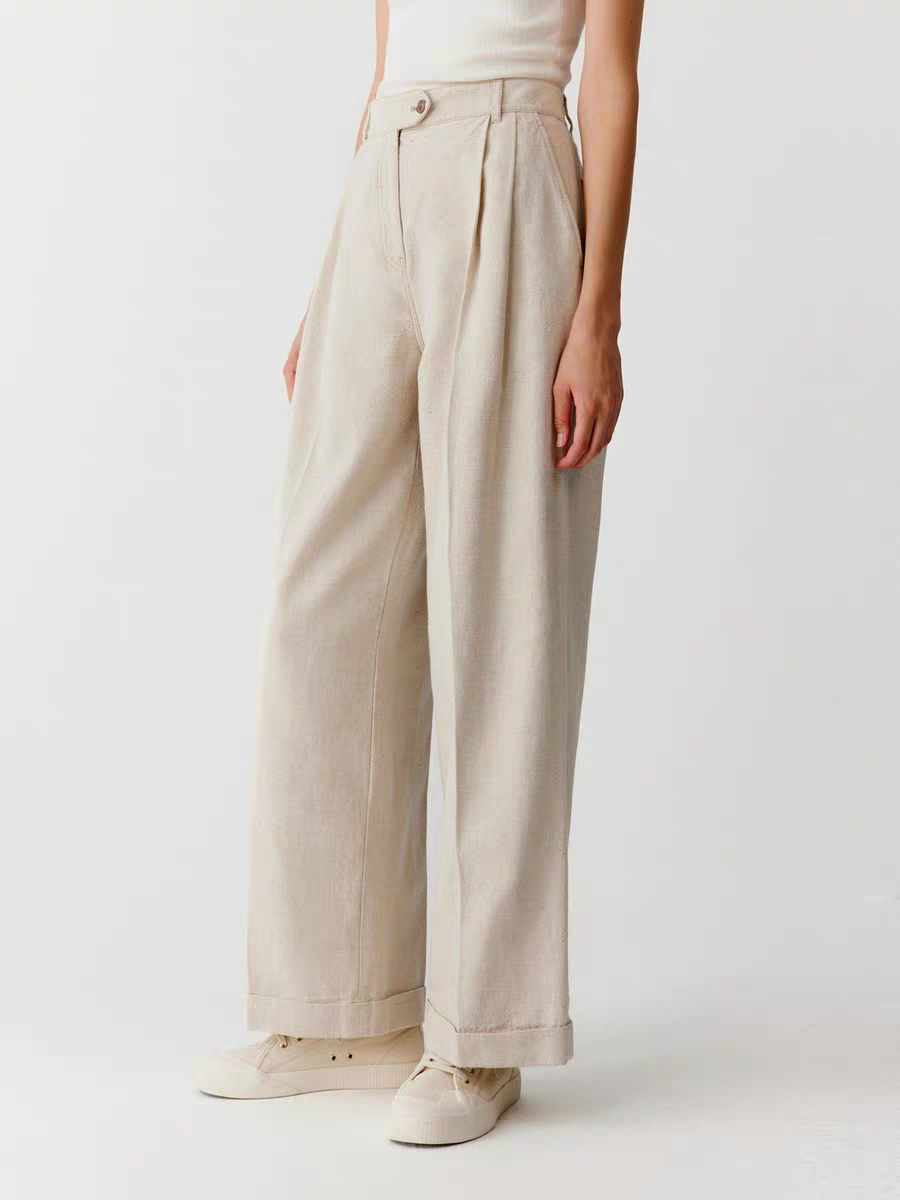 2025【之H订单】春夏高腰时尚百搭新款薄款牛仔布直筒裤（1241E206）