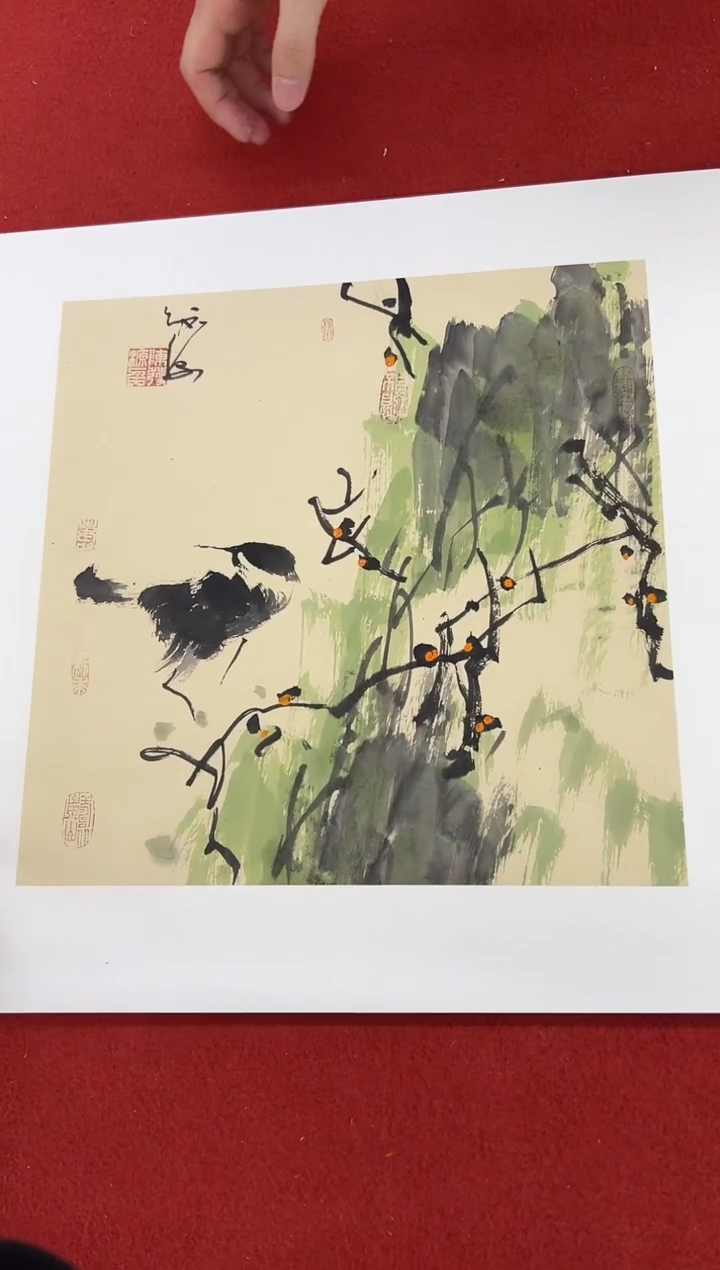 【闪购商品】绘画 陈发源-花鸟册页作品 金