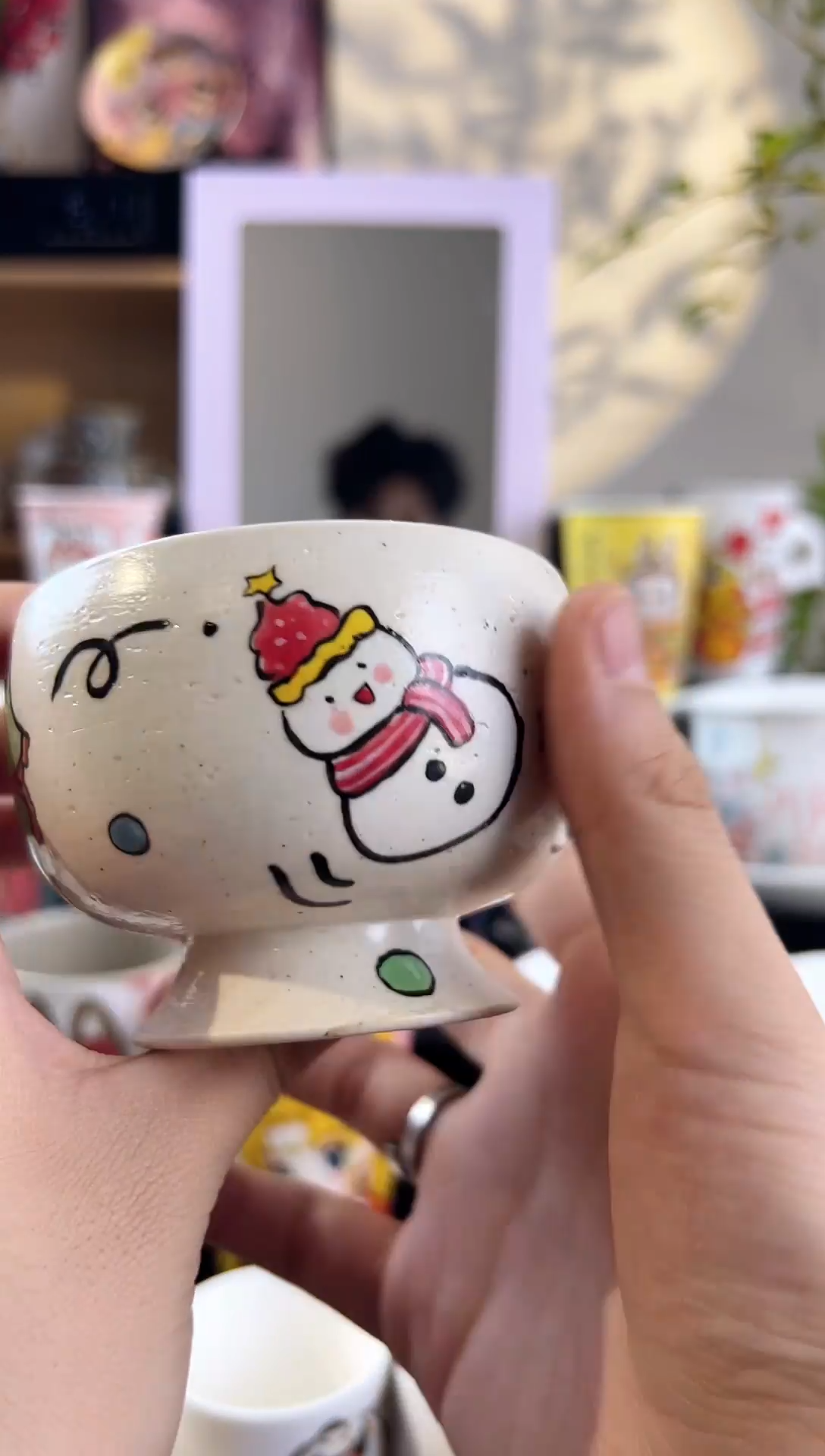 【闪购商品】摆件手工手绘陶瓷小杯杯