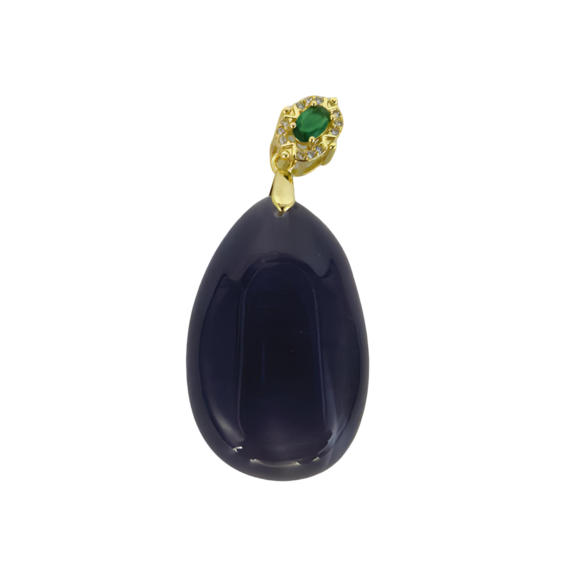 （库存处理）-高定珠宝天狼星紫色猫眼镶嵌吊坠设计款Y2475