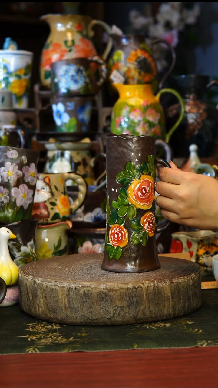 陶瓷32景德镇手工手绘釉下彩