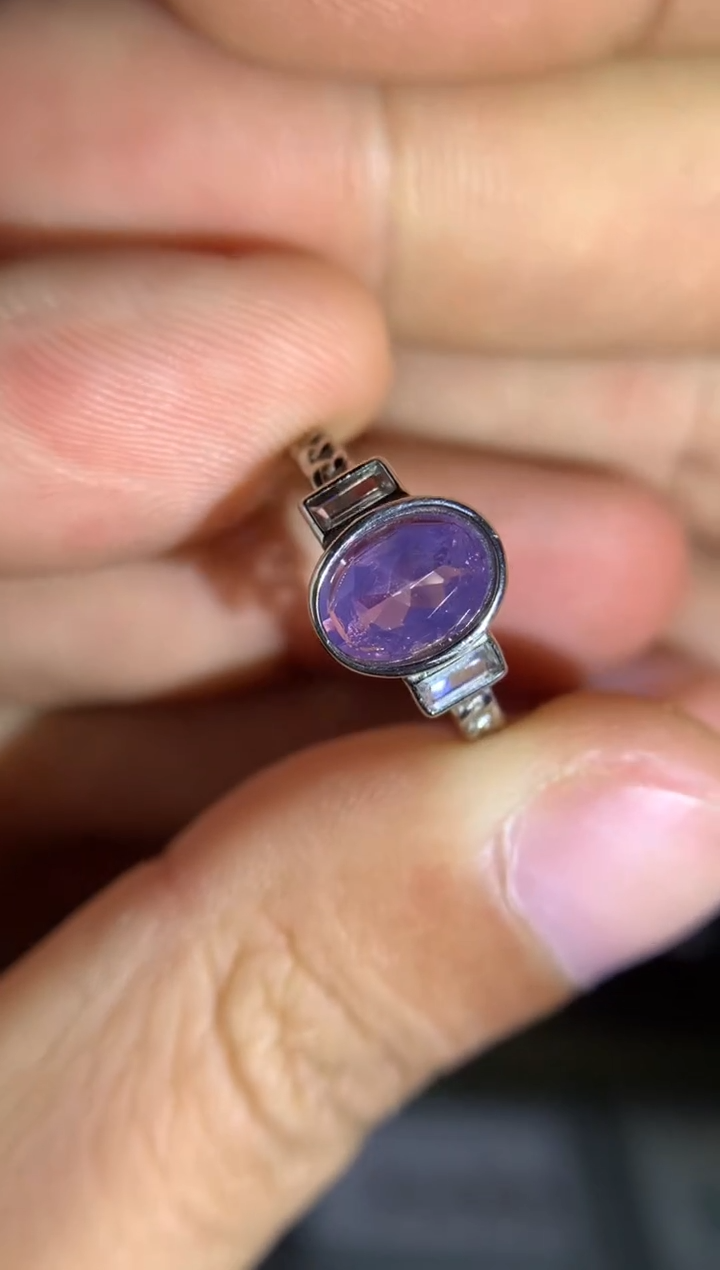 【闪购商品】水晶戒指银S925镶嵌天然