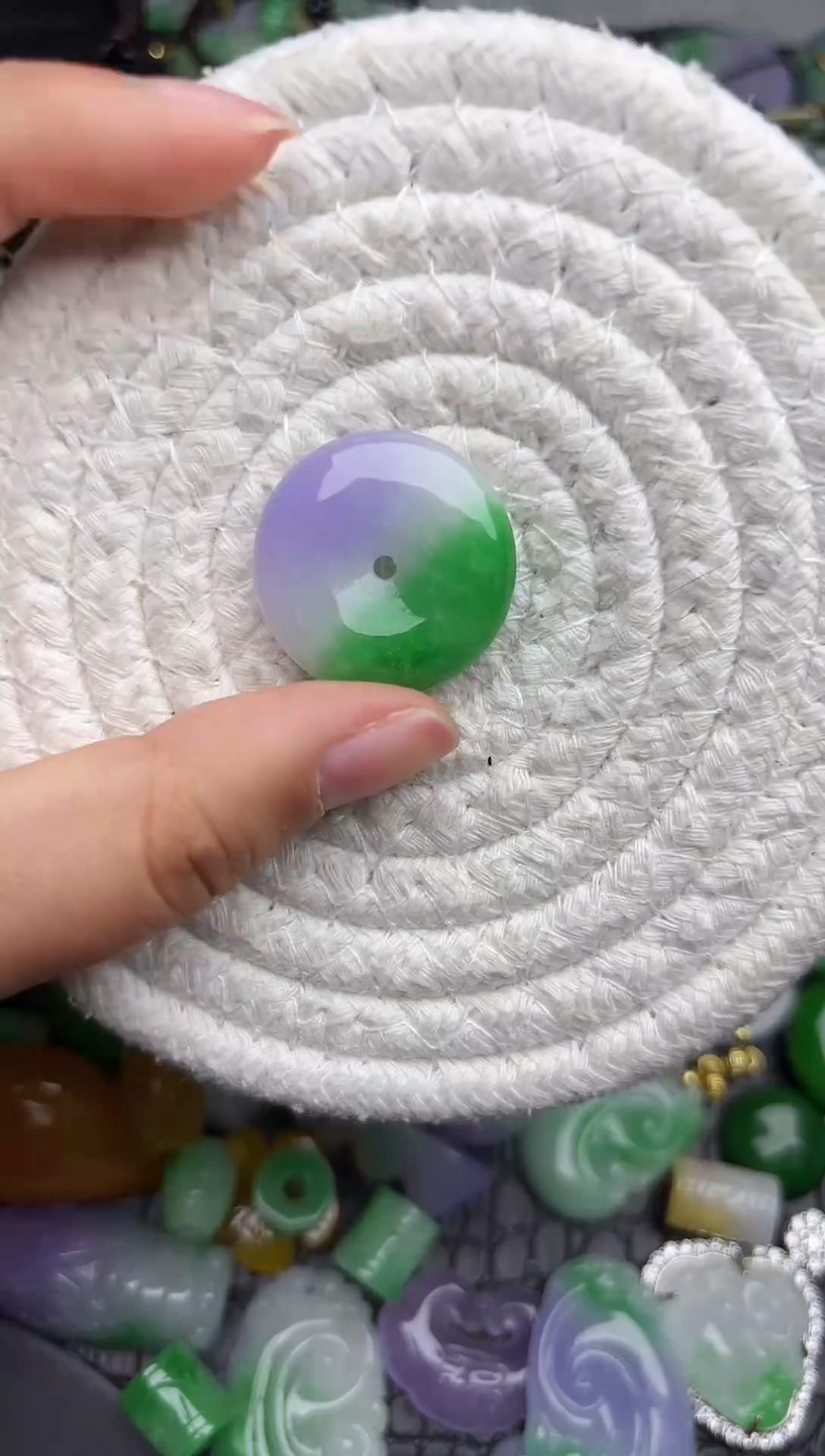 颈饰未镶嵌翡翠缅甸翡翠吊坠