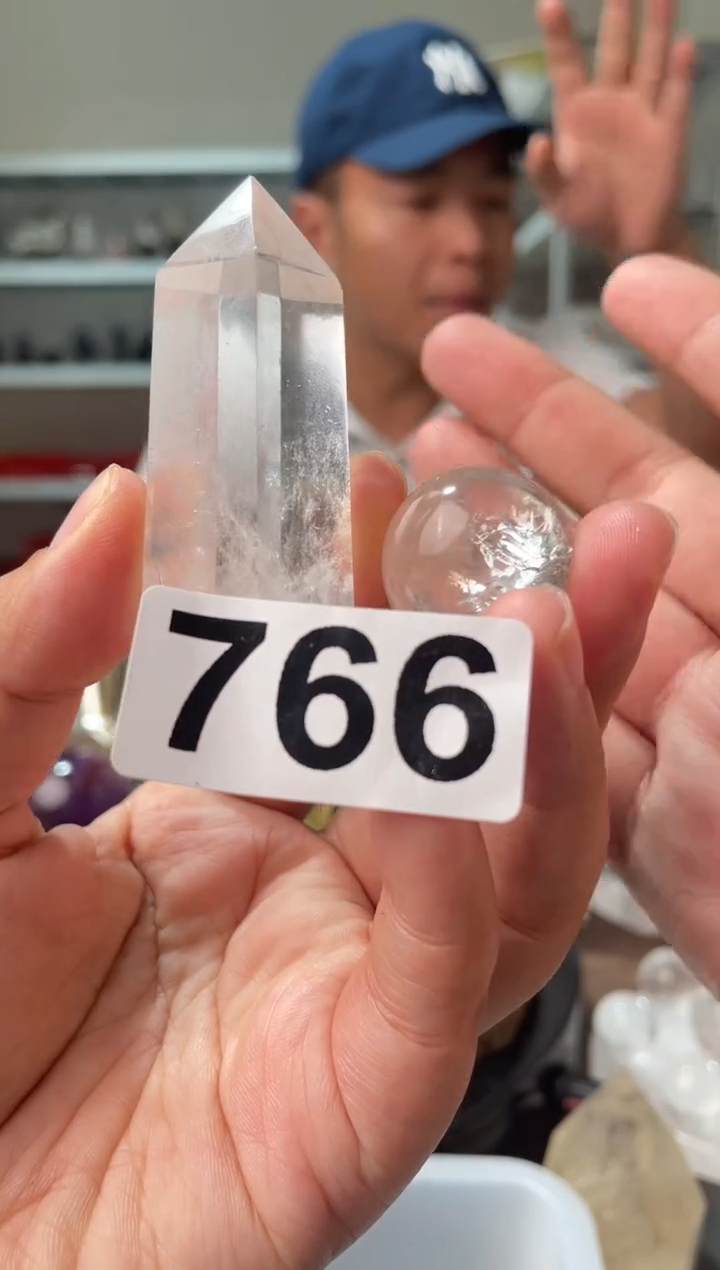 未镶嵌大型摆件（非配饰）水晶白水晶球 +白水晶柱子 2颗为一单 766