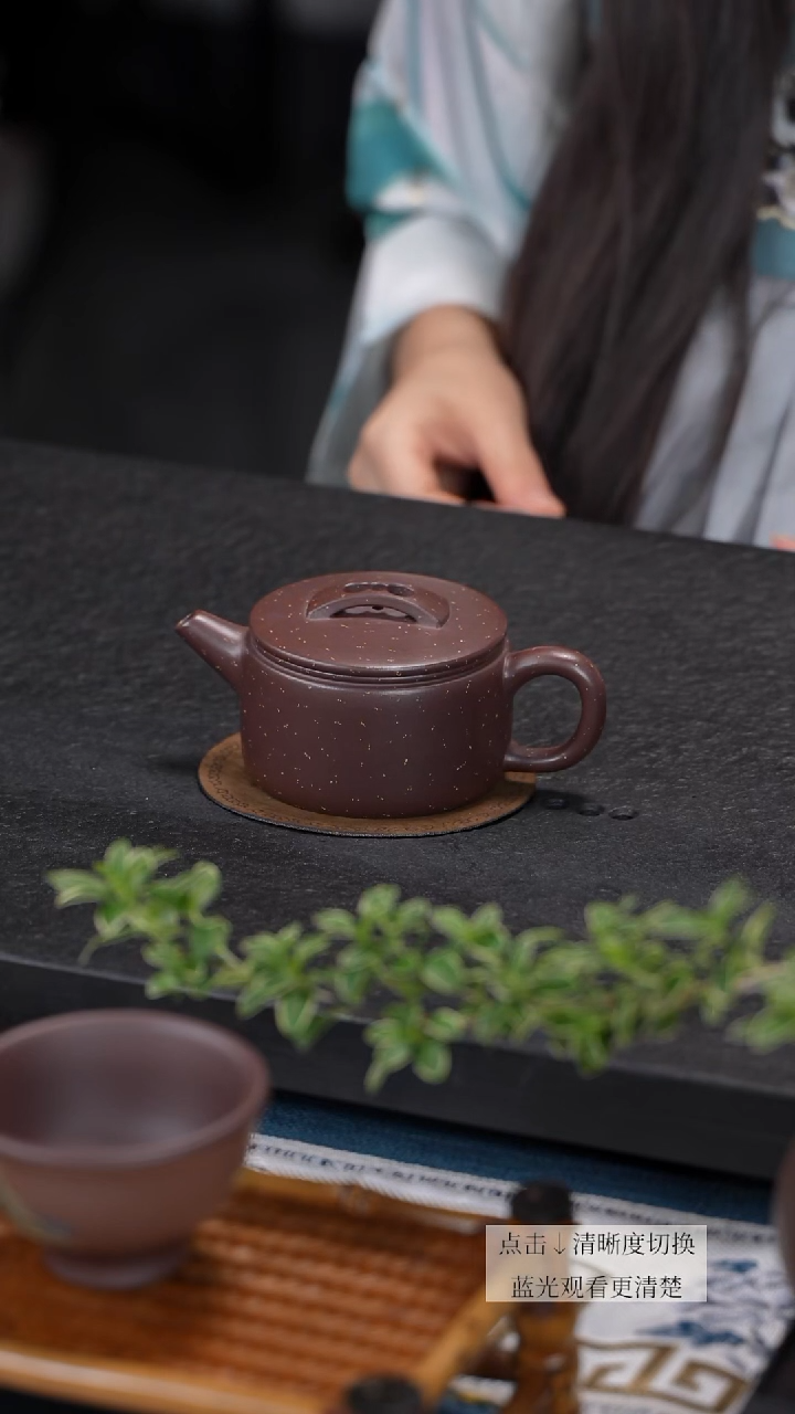 茶壶紫砂老紫泥汉瓦壶嵇芳老师手作