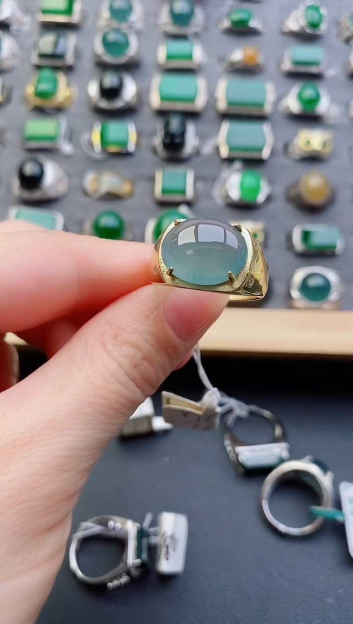 【闪购商品】翡翠戒指银S925镶嵌21231