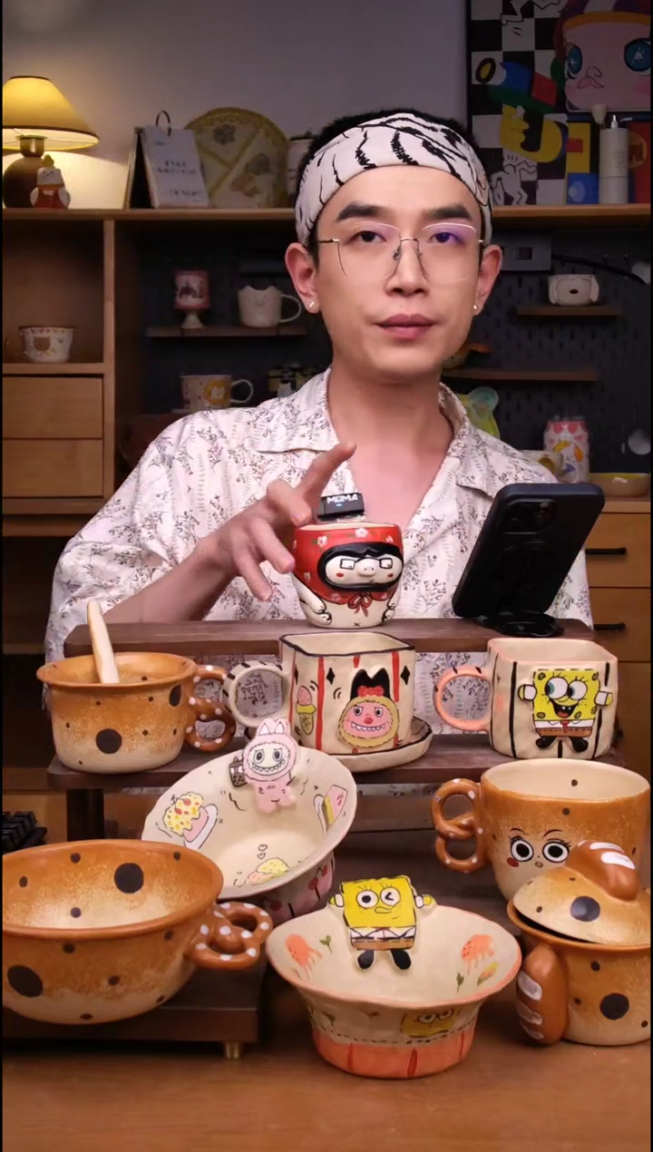 杯子景德镇可爱设计师款陶瓷