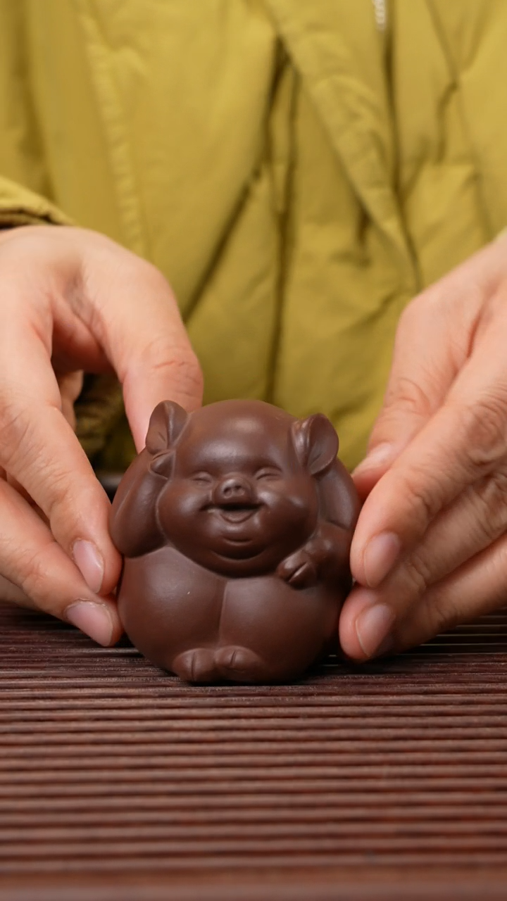 【闪购商品】紫砂茶宠紫泥小猪