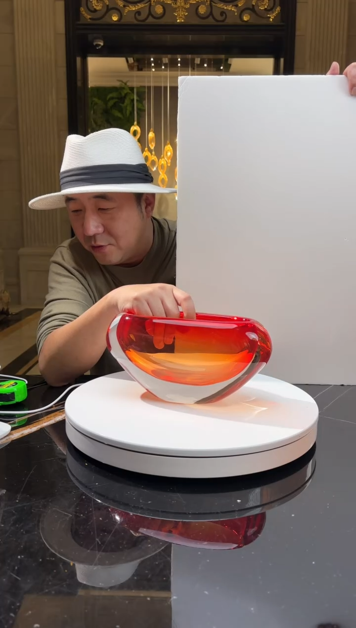 【闪购商品】摆件AJ03219宝石红元宝收纳碗