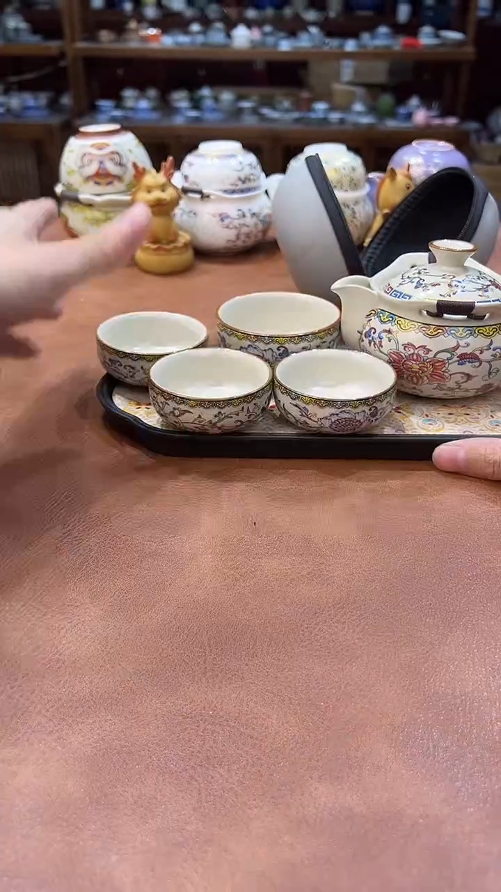 真的很便宜会开片的旅行茶具
