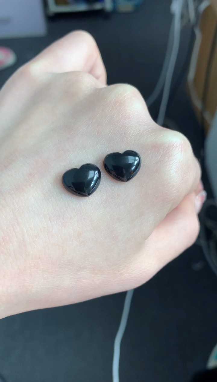 【闪购商品】定制翡翠未镶嵌一对爱心