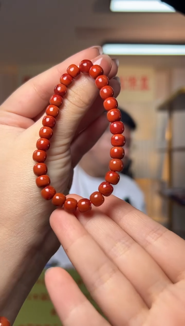 【闪购商品】南红玛瑙手串未镶嵌精品南红玛瑙老型珠手串
