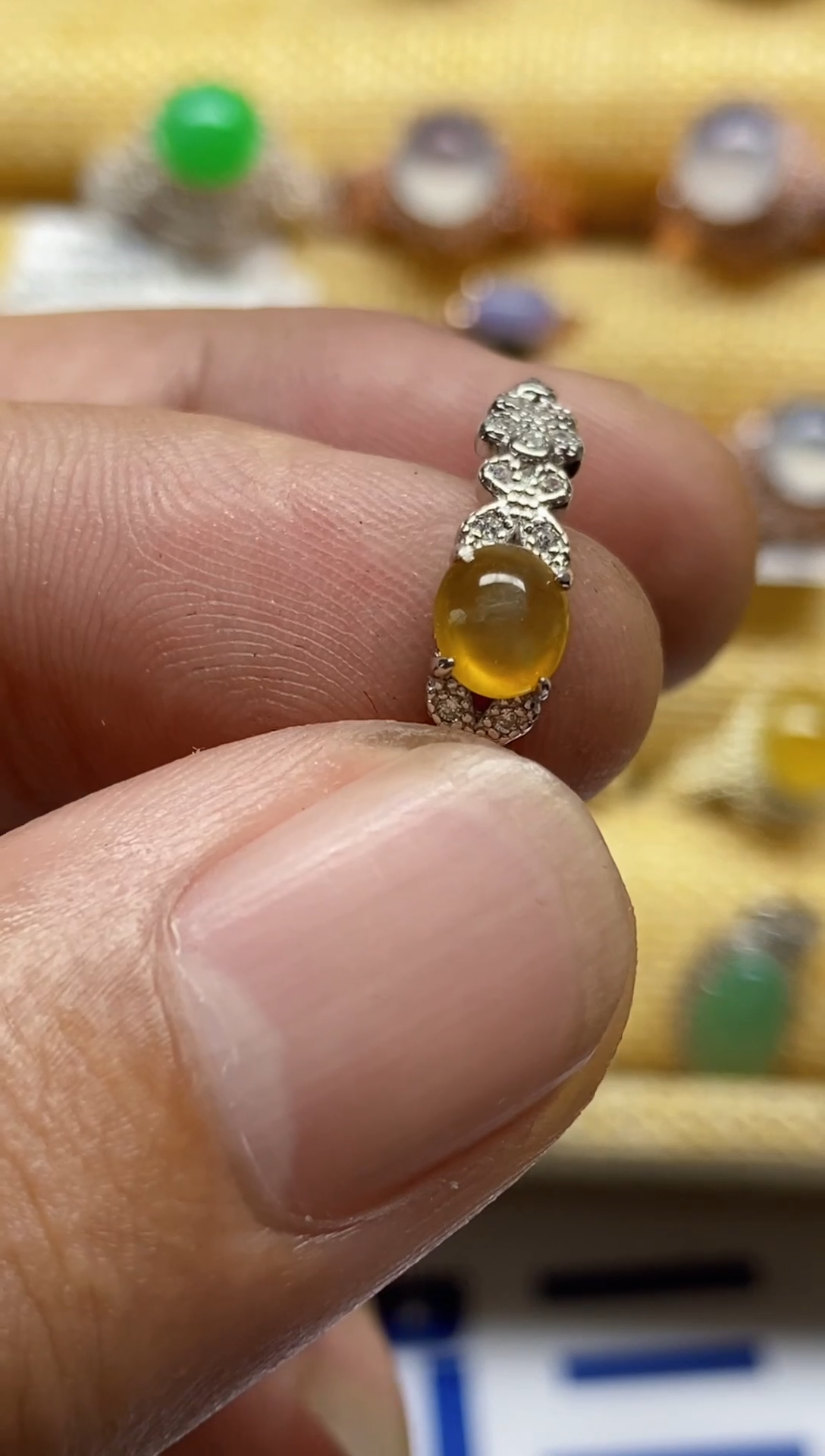 【闪购商品】翡翠戒指银S925镶嵌0000