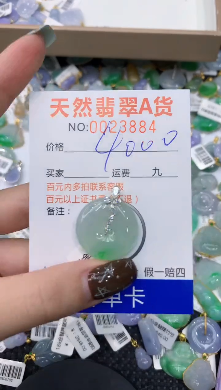【闪购商品】翡翠颈饰18K金镶嵌1111111111