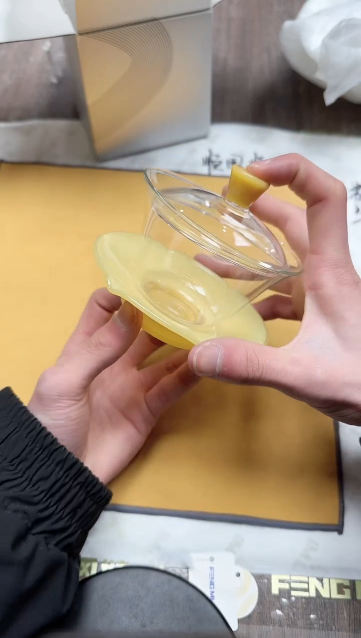 【闪购商品】其他风谜荷叶盖碗金玉