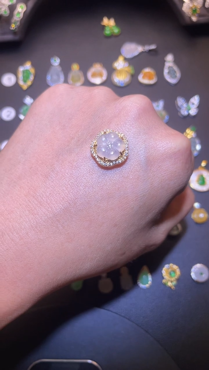 吊坠(不含链)银S925镶嵌翡翠1