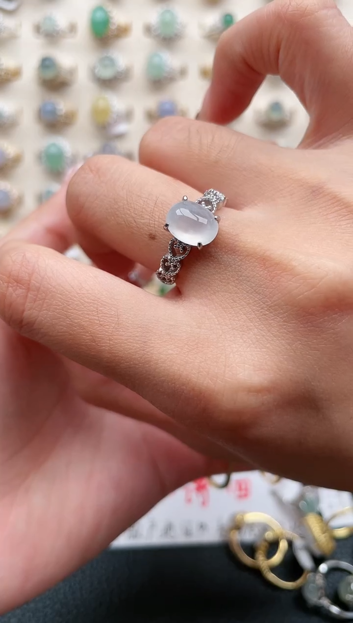 【闪购商品】翡翠戒指银S925镶嵌1111