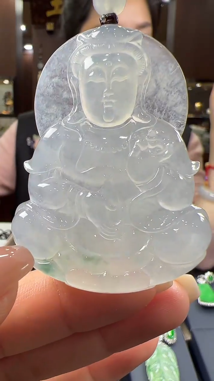 【闪购商品】翡翠挂件未镶嵌观音