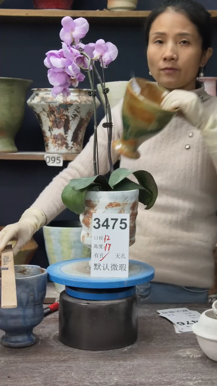 景德镇花盆默认微瑕3475