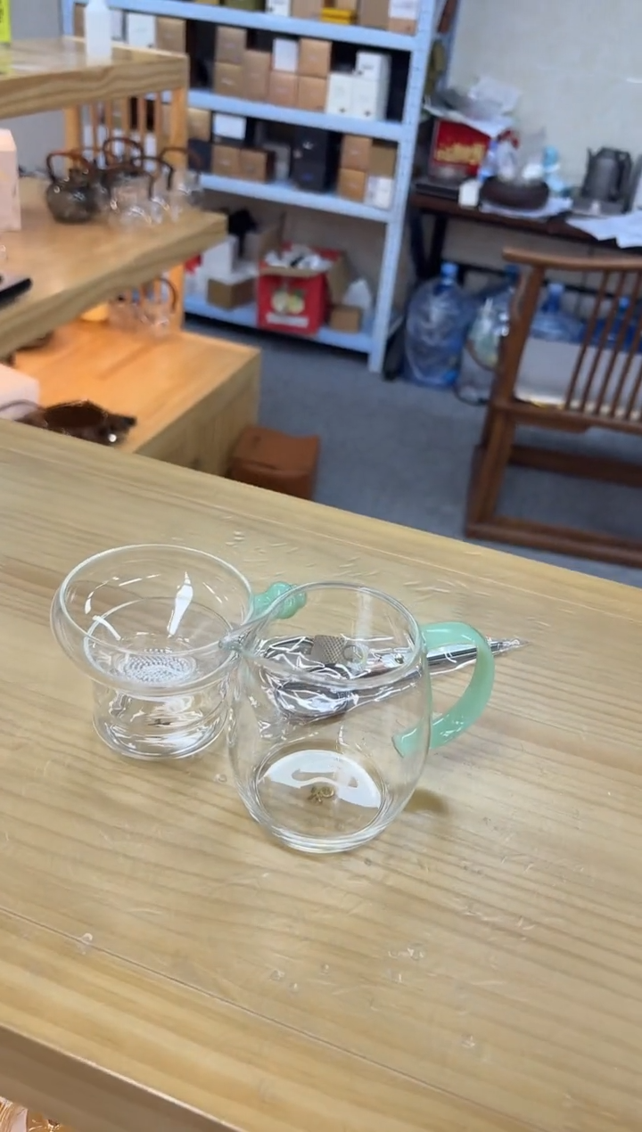 禾器澄然茶海浅玉色无包装+孤品禾器奉珠茶漏浅玉无包装