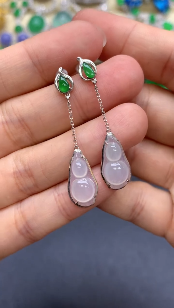 18K金镶嵌翡翠耳饰94-中国好珍宝