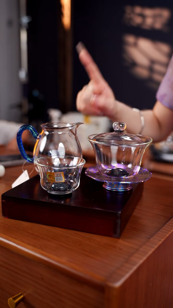 禾器清悦斑斓+曜辰盖碗+斑斓清杯无包装