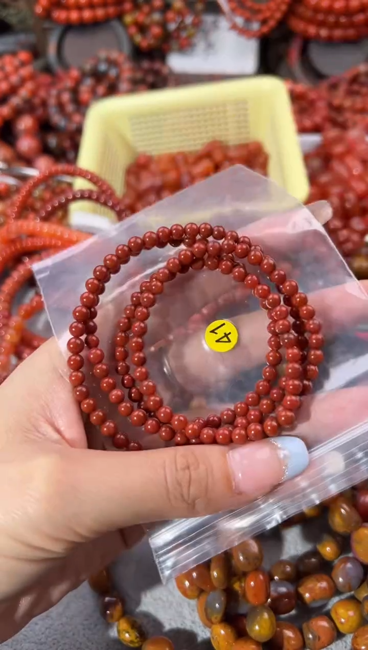 未镶嵌手串南红玛瑙4+