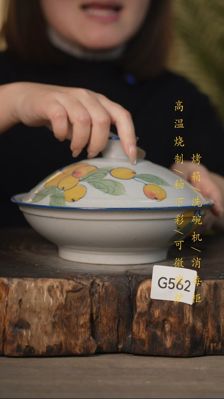 瓷片景德镇高温釉下彩可微波烤箱洗碗机562