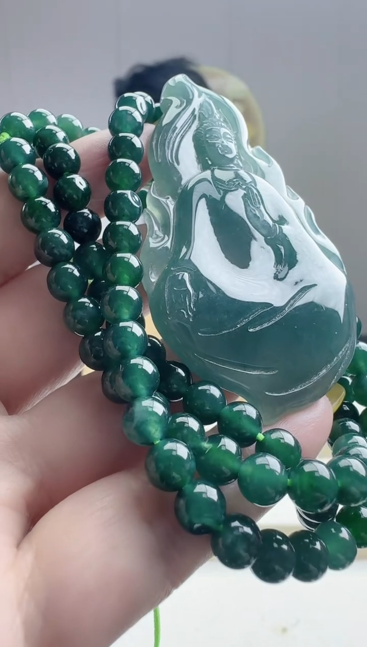 颈饰未镶嵌翡翠天然A货翡翠  多样性随机发其一