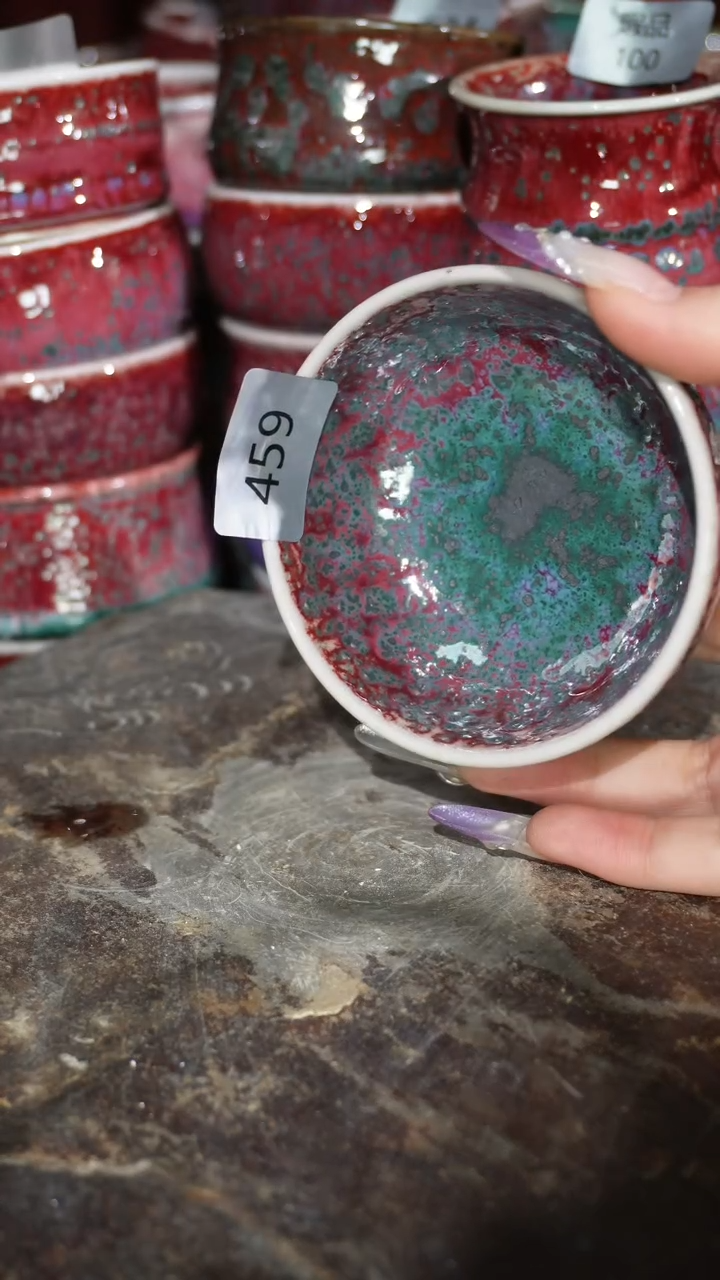 摆件陶精品窑变钧瓷茶器