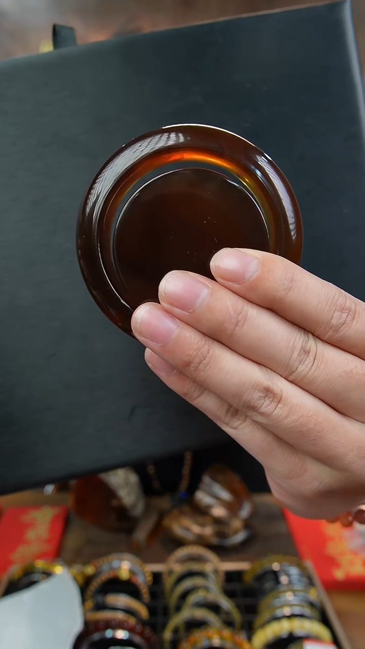 【闪购商品】琥珀手镯未镶嵌手镯 57  