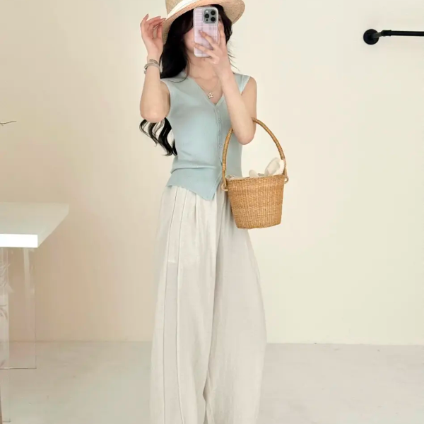 夏季新款 ·莱赛尔亚麻直筒裤 宽松舒适  YYC013