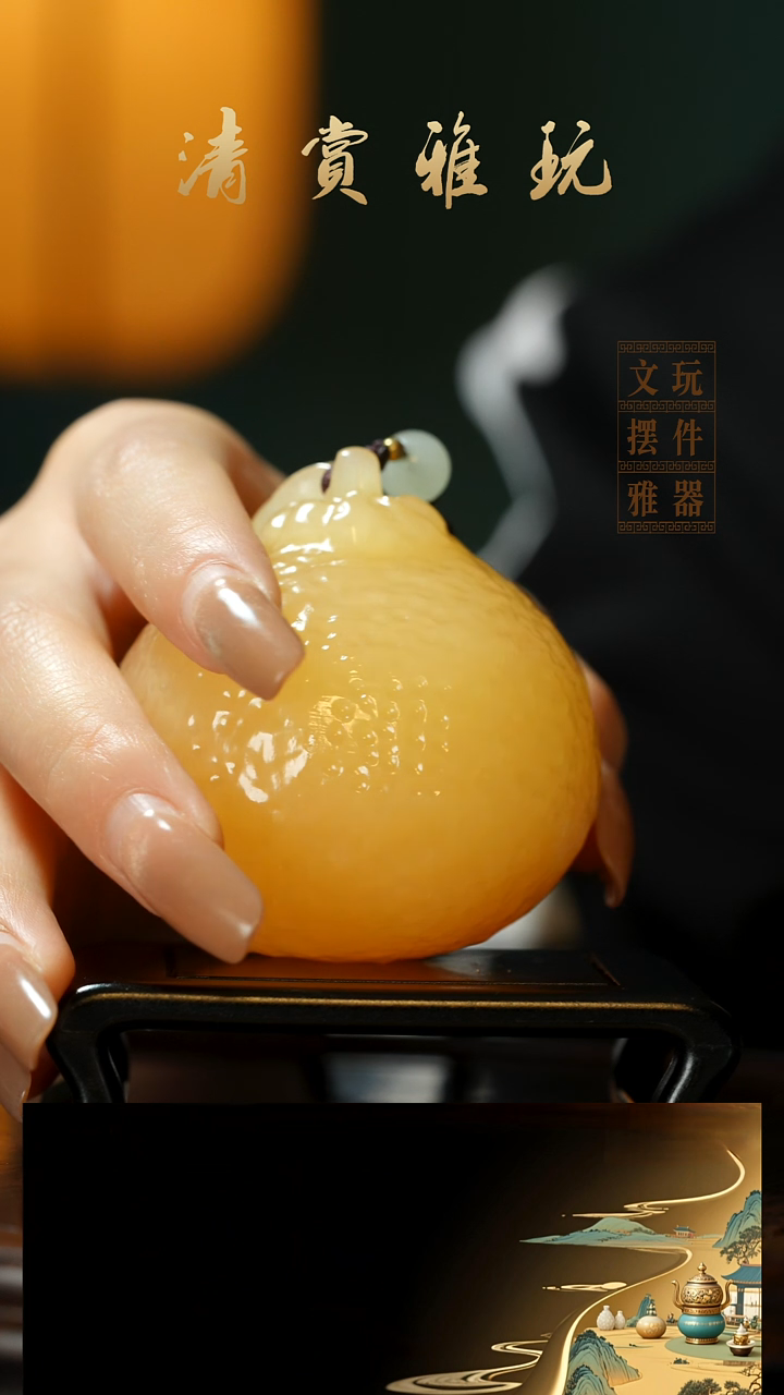 玉《大吉大利》手把件摆件