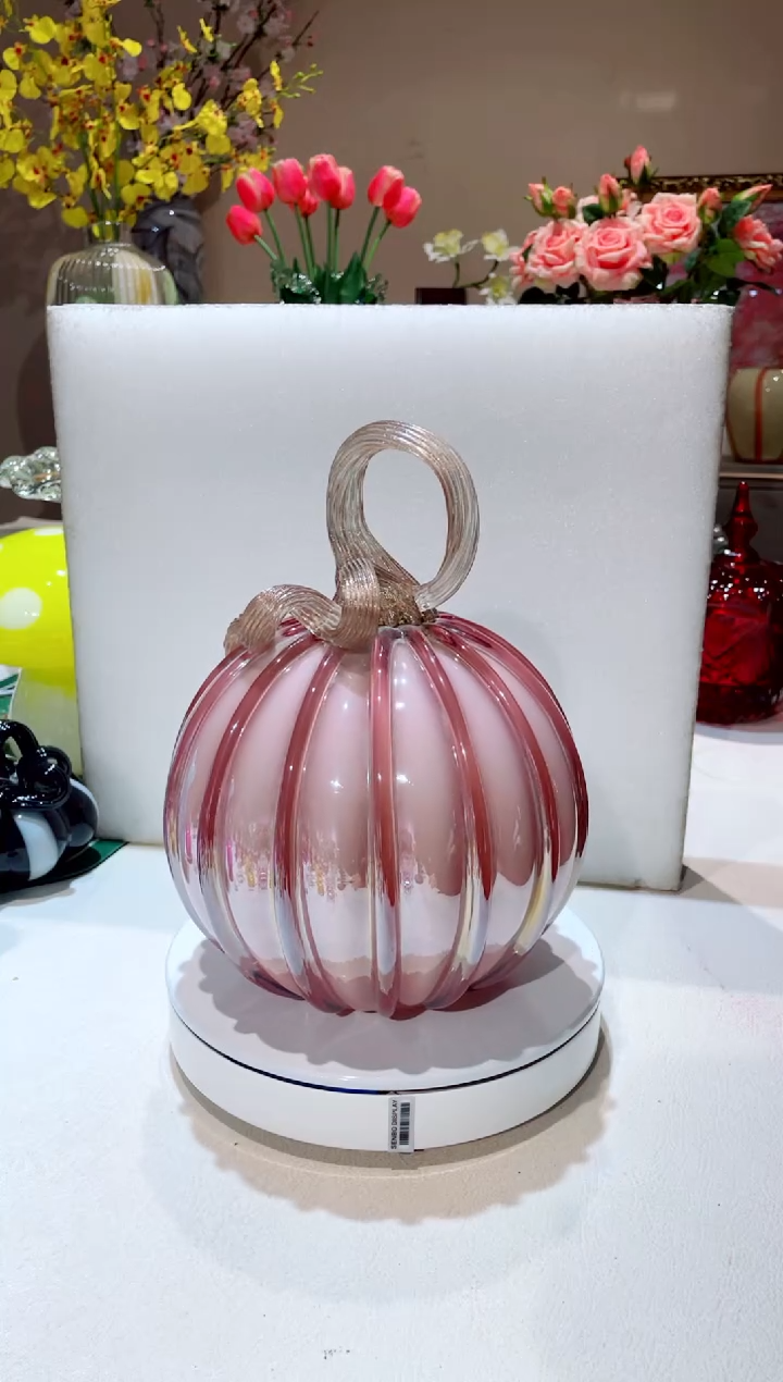 【闪购商品】琉璃手工艺品紫金透白南瓜  微瑕