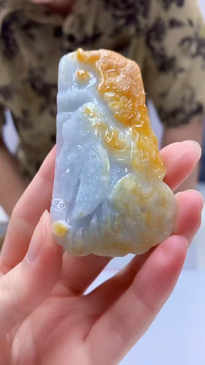 【闪购商品】定制翡翠未镶嵌4688zm-毛货挂件225