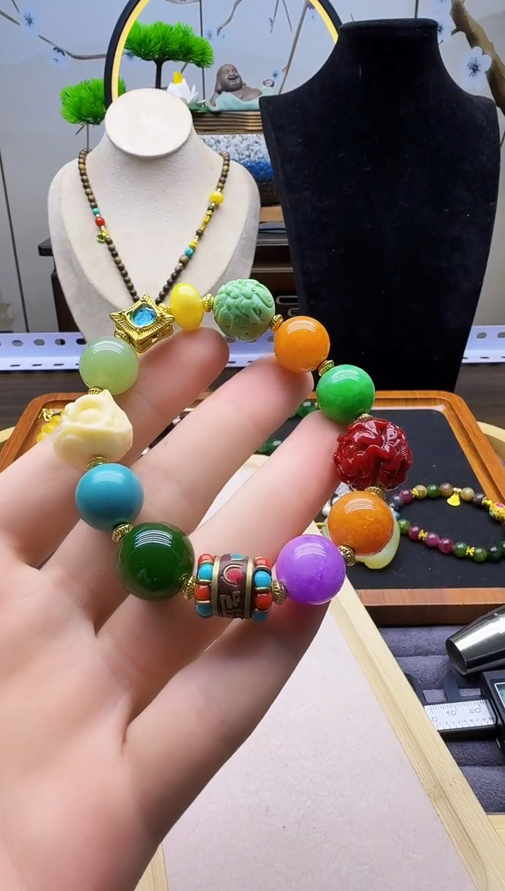 玛瑙/玉髓手链14K金镶嵌S29