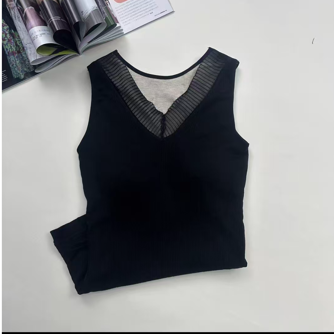 冬季乳胶杯垫固定杯保暖背心高弹80-120斤均码-8881