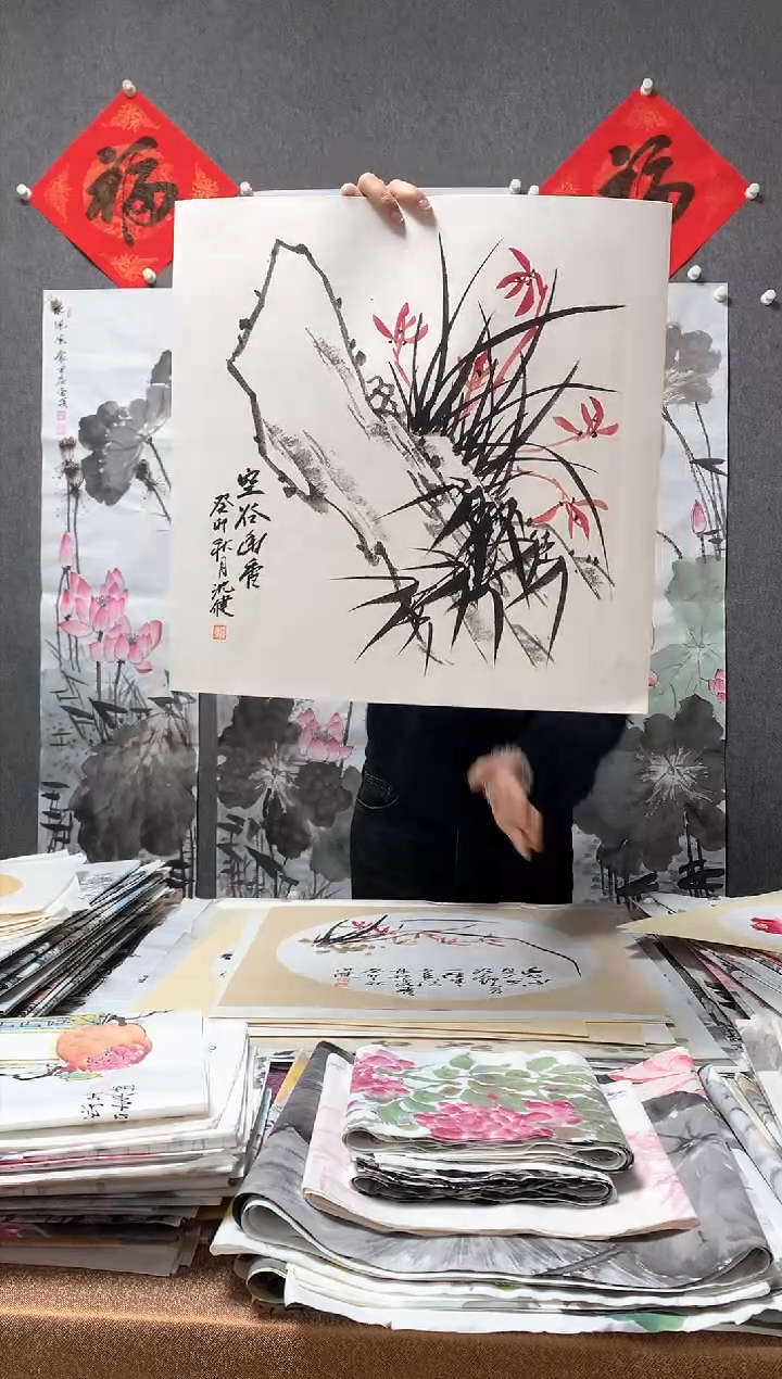 【闪购商品】国画福利！沈健 三尺斗方卡纸 50*50cm