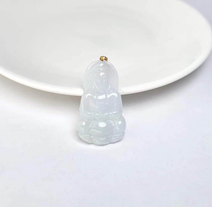 菲菲珠宝好~18K翡翠吊坠