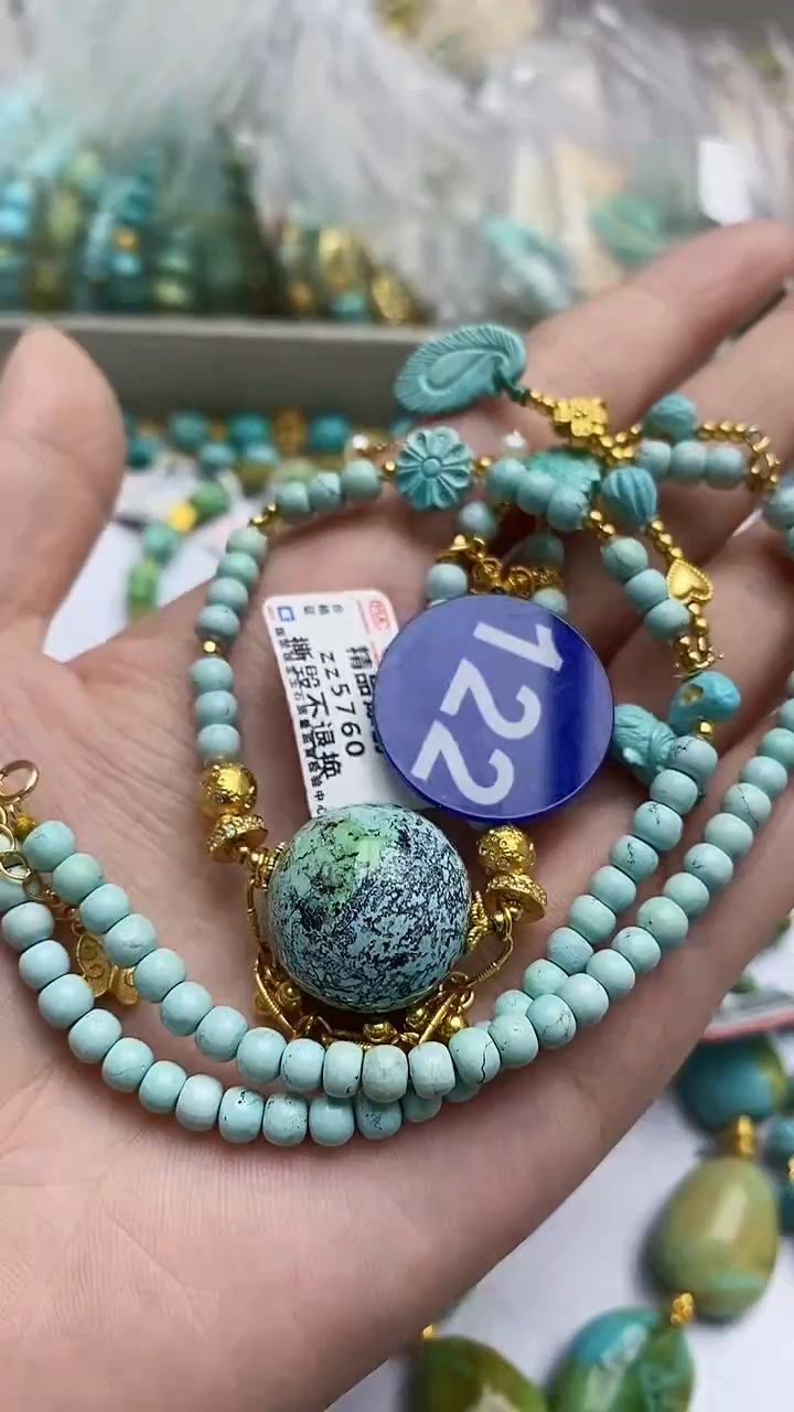 【闪购商品】绿松石项链银S925镶嵌122